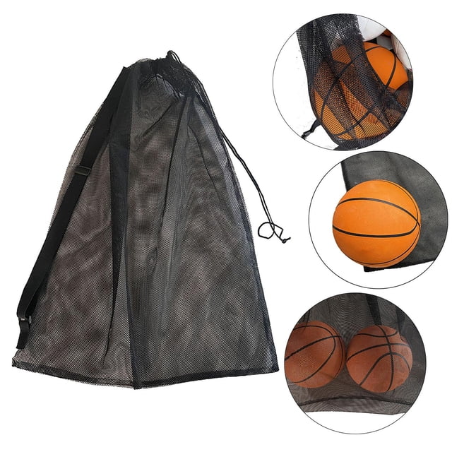 Bolsa de malla para pelotas, bolsa grande de red de malla Bolsas con cordón Bolsas para pelotas Bolsa para equipos deportivos de malla para equipos