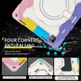 thumbnail image 2 of FJLBDE Case for iPad Pro 13 Inch (M5) 2025 / (M4) 2024 with 360 Kickstand, Shoulder Strap Carrying Protective Cover, Multicolor Pink, 2 of 6