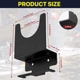 thumbnail image 3 of Support Mural pour Moulin à Angle de Noël, Support Mural en Métal pour Outils, Lot de 2 Support Mural pour Rangement d'Outils dans Garage, Noir, 3 of 9