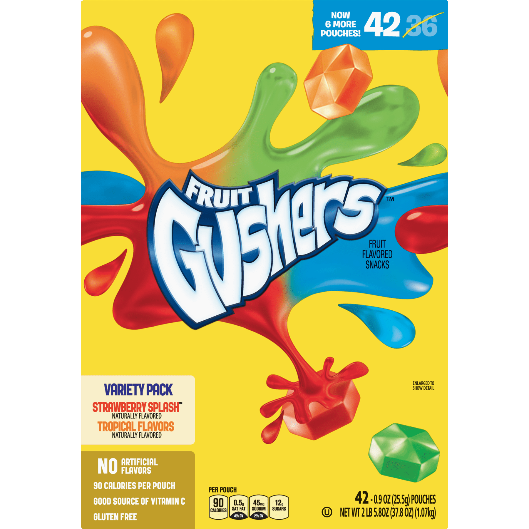 Betty Crocker Fruit Gushers Variety Pack 42Ct, 42 ct, 37.8 oz