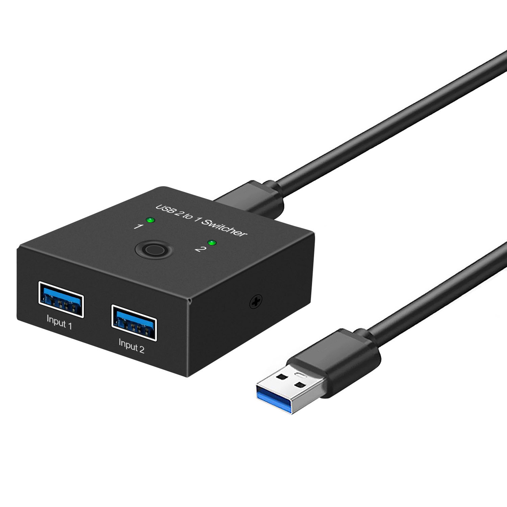 2 in 1 Out USB Switcher for 2 Computers Share 1 USB Devices Printer