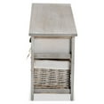 thumbnail image 5 of Baxton Studio Mabyn Modern and Contemporary Light Grey Finished Wood 3-Drawer Storage Bench with Baskets, 5 of 7