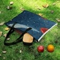 thumbnail image 5 of Mushroom Butterfly Flower Picnic Blanket Waterproof Outdoor Beach Blanket Hand-held Pad Suitable for Travel, Camping, Beach, Family Gatherings, 5 of 7