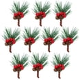 thumbnail image 3 of Artificial Pine Cone Pendant Christmas Picks Mini PVC DIY 10pcs Florist Decoration Home Decor Simulation Berry, 3 of 6
