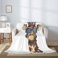 thumbnail image 2 of Gaeub American Giraffe Style Print Flannel Throw Blanket, Home Fleece Throw Blanket for Couch or Bed,Decorative Blankets,Lightweight Fuzzy Flannel Blanket-80"x60", 2 of 6