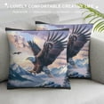 thumbnail image 3 of Orinice Eagle Mountain Bird Graphic Decorative Throw Pillow Cover for Home Couch Living Room Bed Sofa Square Zipper Closure 1PC 20x20in, 3 of 5