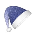 thumbnail image 2 of Yiaed Glittering Blue Purple Print Hat,Santa Claus Hat For Xmas Party, Christmas Hat For Boys Girls Child Infant Holiday Hat, 2 of 6