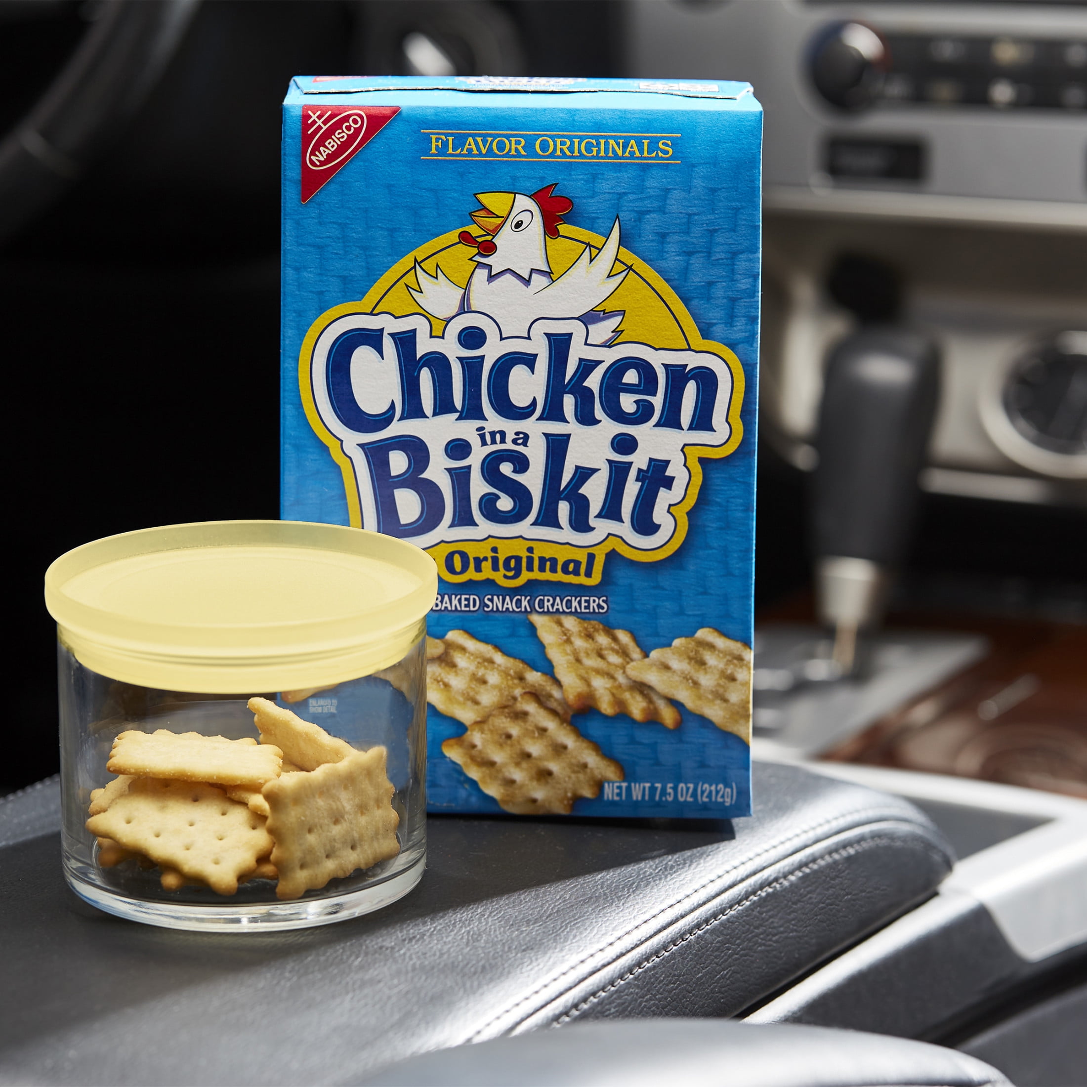 CHICKEN IN A BISKIT Original Baked Snack Crackers, Lunch Snacks, 7.5 oz