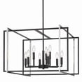 thumbnail image 3 of Chandelier 9 Light Steel in Variety Of Style 17.5 inches High By 26 inches Wide-Black Finish-Matte Black Shade Color Bailey Street Home, 3 of 5