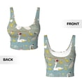 thumbnail image 5 of Picia Cute Farm Birds Sports Bra for Women,Padded Strappy Sports Bras Medium Support Yoga Bra with Removable Cups,Running Yoga Bra-XX-Large, 5 of 9