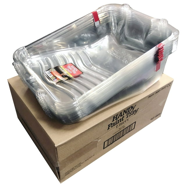 Lot de 12 de 1 Gal Bercom 7510-CC Transparent Pratique Jetable Doublure de Plateau de Peinture pour Puits Profond, Lot de 3