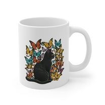 colorful butterfly And Black Cat Mug 11oz White Ceramic Cups, Funny, Unique, and  Beautiful Present for Coffee Lovers Cute Christmas Gifts Coffee Mug  Gift Ideas for Women & Men