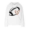 thumbnail image 3 of OWMEOT Waffle Hoodies for Women Football Printed Raglan Long Sleeve Hooded Sweatshirt Loose Comfy Rugby Pullover Tops, 3 of 4