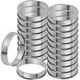 thumbnail image 1 of MUKLEI 20 Pack 4 Inch English Muffin Rings, Double Rolled Tart Ring, Stainless Steel Crumpet Rings Nonstick Metal Round Ring Pastry Mold for Baking, Silver, 1 of 7