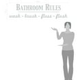 thumbnail image 2 of Bathroom Rules Wash Brush Floss Flush Quote Saying Wall Decal Sticker, 2 of 4