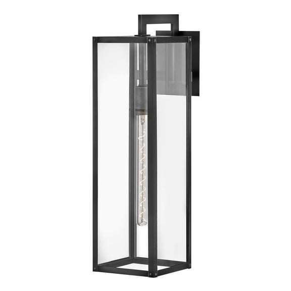 2595BK-LL Hinkley Lighting Max - 1 Light Large Outdoor Wall Lantern in Transitional Style - 7 Inches Wide by 25 Inches High-Black Finish-LED Lamping