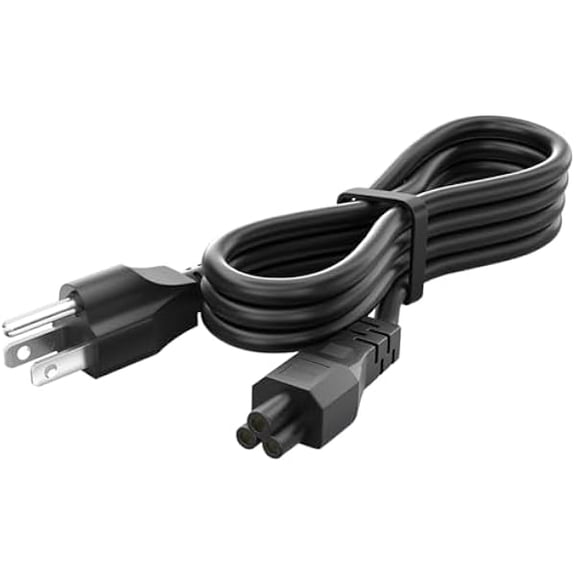 Eryueer 10FT(3m) Long Laptop Power Cord, 3 Prong C5 AC Power Cord Replacement for HP, Lenovo, Samsung, Acer, Dell, Asus, Toshiba Computer Charger Notebook, LG LCD LED Smart TV Power Cable, 1Pack