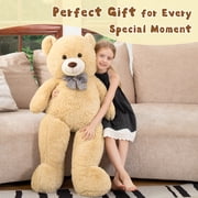MorisMos Giant Teddy Bear 4ft Stuffed Animal Soft Big Stuffed Bear Plush Toy