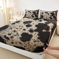 thumbnail image 3 of Homewish Cow Print 4 Pieces Queen Sheet Sets for Female Men Adults,Animal Cattle Print Ultra Soft Flat Sheet,Farmhouse Animal Queen Fitted Sheet,Lightweight Room Decor, 3 of 7
