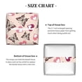 thumbnail image 4 of Goofa Beautiful Butterflies and Hearts Tissue Box Cover PVC Leather Tissue Holder Square Facial Tissue Case Facial Paper Organizer Dispenser for Bathroom, Vanity Countertop, 4 of 8
