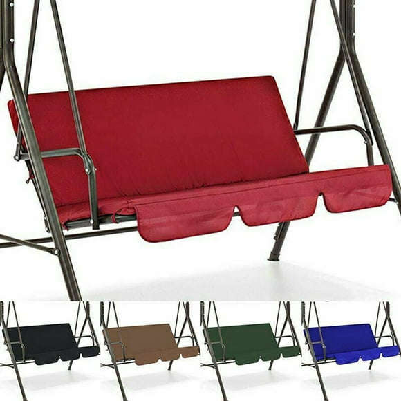 Chaise de Couverture Pivotante Coussin Pliable Imperméable Patio Jardin Extérieur Siège de Remplacement (Vert Foncé)