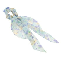 Unique Bargains 1 Pc Fashion Ribbon Hair Scrunchies Hair Ties Cyan Deep Blue