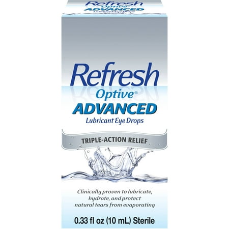 Refresh Optive ® Advanced Lubricant Eye Drops 0.33 fl. oz. Box