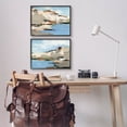 thumbnail image 2 of Seaside Cliff Modern Landscape Landscape Painting Black Framed Art Print Wall Art, Set of 2, 2 of 8
