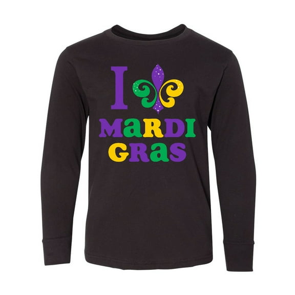Inktastic I Love Mardi Gras Long Sleeve Youth T-Shirt