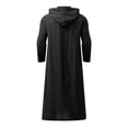 thumbnail image 4 of Men's All-Season Muslim Thobe - Solid Color, Button Hooded Design, Polyester Fabric, Long Robe with Pocket for Daily Wear, 4 of 6