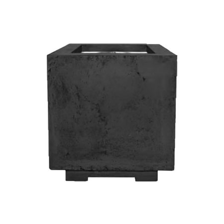 - Prism Hardscapes Scatola Concrete Gas Fire Pit, Natural Gas, Ebony, 20