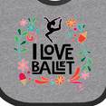 thumbnail image 4 of Inktastic Ballerina Dancer I Love Ballet Girls Baby Bib, 4 of 4