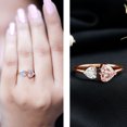 thumbnail image 4 of Rosec Jewels Lab Grown Pink White Diamond Toi Et Moi Heart Promise Ring - 1 Ct - IGI Certified Fancy Pink Gemstone Ring (VS1 Grade), 18K Rose Gold, US 9.00, 4 of 9