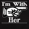 thumbnail image 3 of CafePress - I'm With Her Left Women's Dark T Shirt - Women's Traditional Fit Dark T-Shirt, 3 of 4