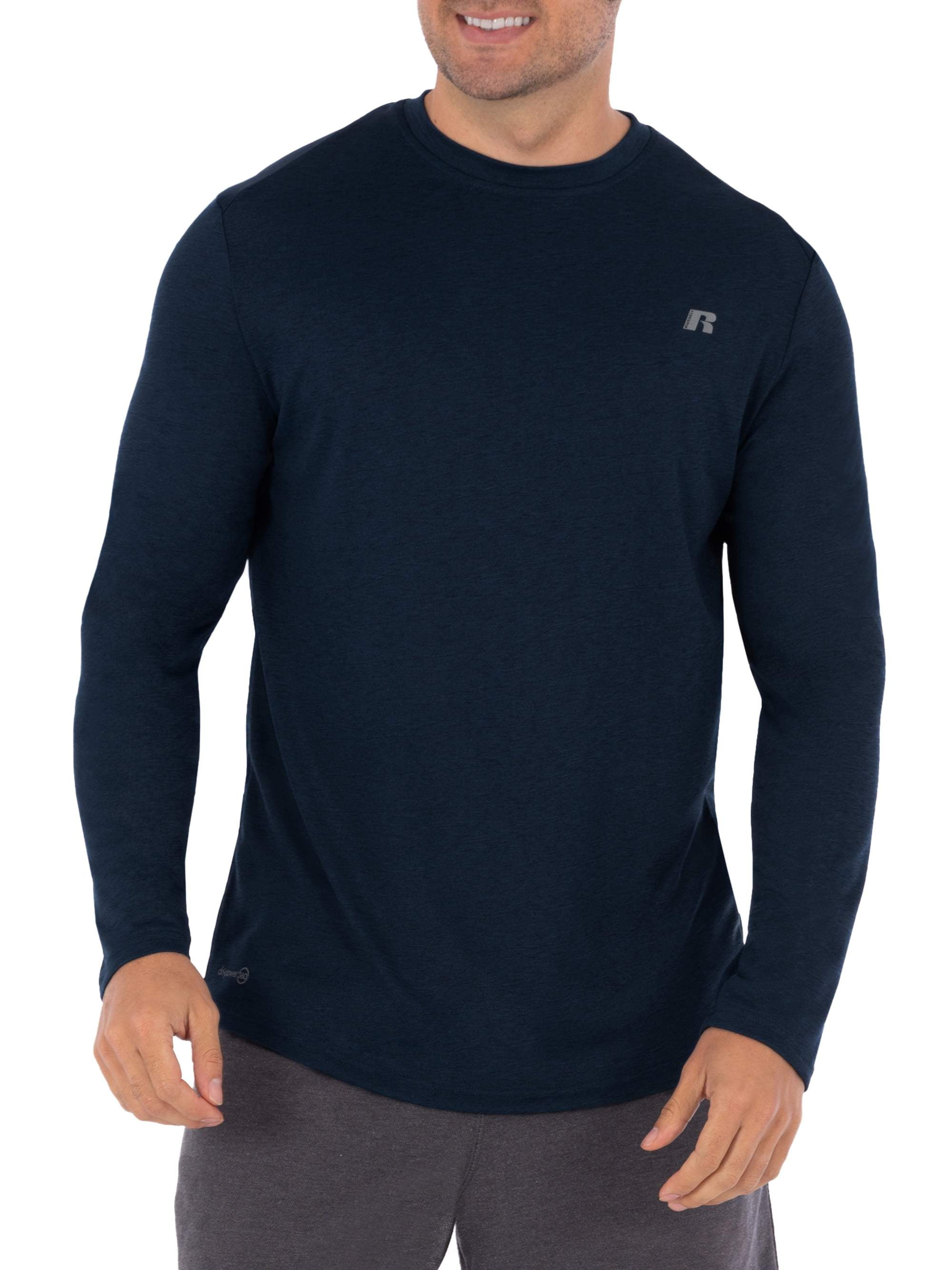 Russell Big Men's Active Performance Crew Neck Long Sleeve Shirt