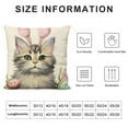 thumbnail image 5 of JEUXUS  Happy Easter Rabbit Ears Cat Throw Pillow Cover,  Easter Eggs Holiday Cushion Case Decoration for Sofa Couch, 5 of 5