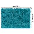 thumbnail image 6 of Unique Bargains Chenille Bathroom Rugs Non-Slip Bath Rugs Plain Washable Soft Shower Mat Blue 16" x 24", 6 of 6