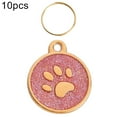 thumbnail image 2 of 10Pcs Pet Dog Cat ID Tag  Claw Engraved Collar Pendant Key Holder Bag Decor, 2 of 10