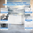 thumbnail image 3 of Chest Freezer 20 Cu.Ft. 2 Removable Baskets Deep Small Compact Freezer Top Door 7 Temperature Control from -13℉-14℉ Energy Saving White, 3 of 7