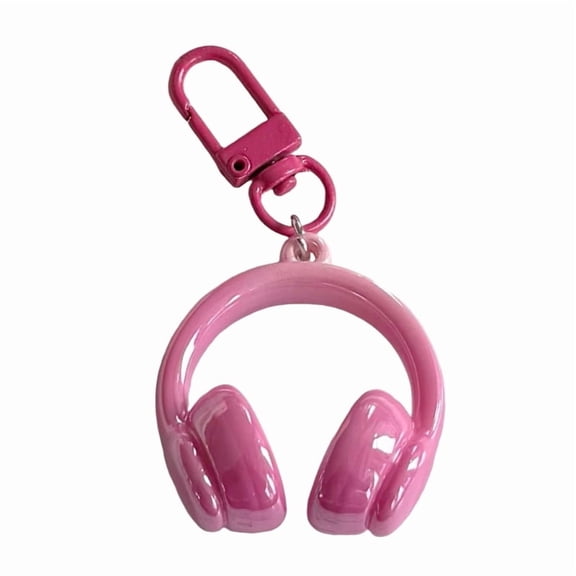 Stylish 3D Headphone Keychain Bag Pendant for Backpacks User Friendly Resin Creative Gift for Friends and Students