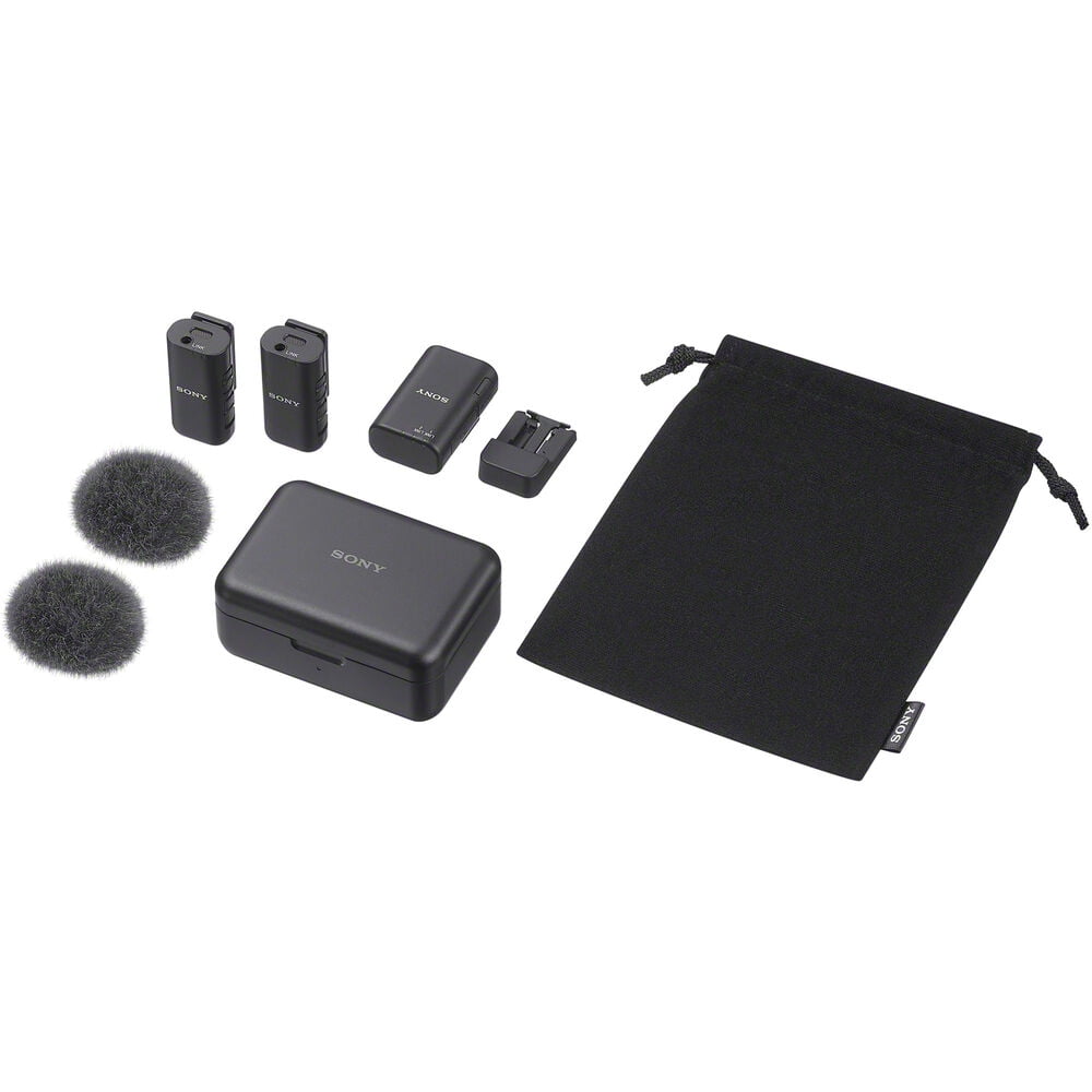Sony ECM-W3 2-Person Wireless Mic System | Noise Reduction, Clear Audio, Long Battery | Perfect for Content & Interviews (ECM-W3) + VXLR Adapter + Camera Bag + More
