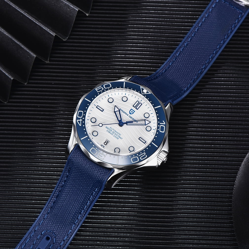 PAGANI DESIGN Men's Automatic Watches 42mm Stainless Steel Sports Waterproof Wrist Watch for Men with Japanese Movement Ceramic Bezel