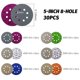 thumbnail image 2 of Disco de Lijado de 5 Pulgadas con Gancho y Bucle, Papel de Lija de Carburo de Silicio de 8 Orificios con Almohadilla para Lijado HúMedo/Seco, Pulido de Amoladora, 2 of 5