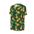 thumbnail image 6 of Fotbe Pineapples with Palm Leaves Baseball Jersey Shirt for Men and Women, Casual Short Sleeves Button Down T-Shirt-Small, 6 of 9