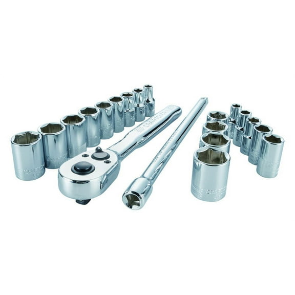 Craftsman CMMT12008 SAE/Metric 6-Point Socket Set, 1/4" Drive, 20-Piece