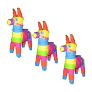 Mini Donkey Burro Pinata For Fiesta Party Favors, 3 Pieces