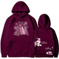 thumbnail image 1 of Wolfast Sweat à Capuche Imprimé de Noël pour Femmes, Imprimé devant et derrière, Manches Longues, Col Rond, Tendance, Vin, L, 1 of 2