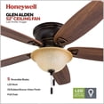 thumbnail image 4 of Honeywell Glen Alden 52" Indoor Ceiling Fan with Bowl Light, Pull Chain, Bronze, 4 of 12