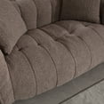 thumbnail image 3 of 66" Beanbag Chair, Comfortable Recliner Sofa with Pillow and Armrests, Chenille Sofa Couch for Reading, Watching TV, Living Room, Bedroom, Brown, 3 of 9