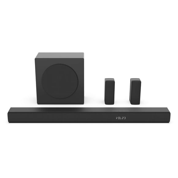 Hisense HS5100 Barra de sonido de 5.1 canales con subwoofer inalámbrico, 540 W, Dolby Digital Plus, Bluetooth 5.3, EzPlay, Roku TV Ready, DTS: X, HDMI/AUX/ARC/Óptico/USB (HS5100, modelo 2024)